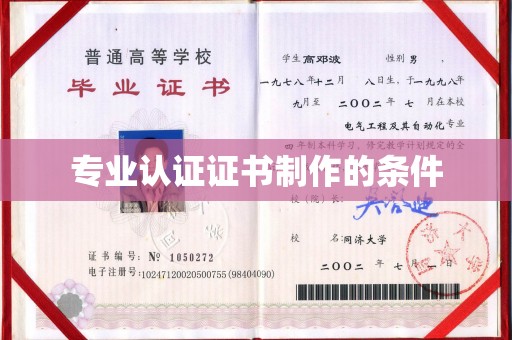 滴道专业认证证书制作的条件