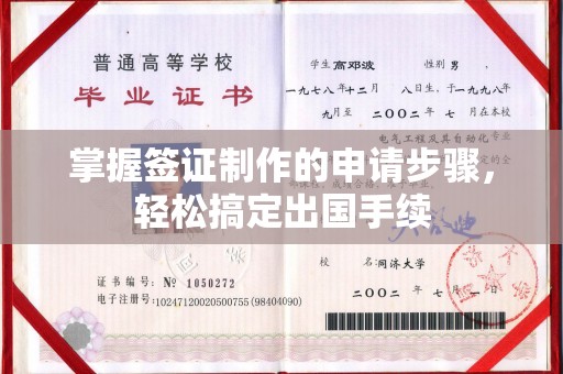 滴道掌握签证制作的申请步骤，轻松搞定出国手续