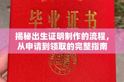 滴道揭秘出生证明制作的流程，从申请到领取的完整指南