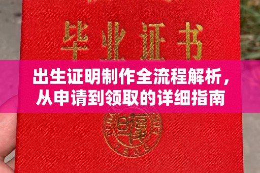 滴道出生证明制作全流程解析，从申请到领取的详细指南